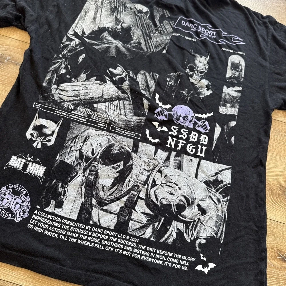 Darc Sport x Batman When Darkness Calls Premium Shirt‎ Mens M Gym Body Building - Picture 5 of 7